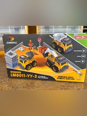 Yellow Construction Truck Playset for Kids